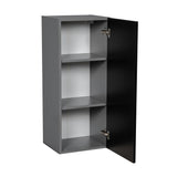 12" x 36" Wall Cabinet-Single Door-with Black Matte door