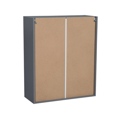 33" x 36" Wall Cabinet-Double Door-Grey