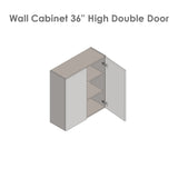 30" x 36" Wall Cabinet-Double Door-Grey