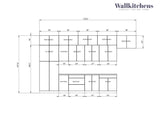 Kitchen Serene Collection White Gloss Color Base Size 15Ft Wide