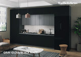 Kitchen Serene Collection Black Color & Gray Base Size 15Ft Wide