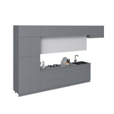 Kitchen Serene Collection Gray & White Gloss Color Base Size 15Ft Wide