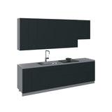 Kitchen Contemporary Collection Black Color Base Size 9.5Ft Wide