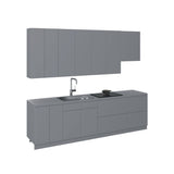 Kitchen Contemporary Collection Gray Color Base Size 9.5Ft Wide