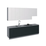 Kitchen Contemporary Collection Black & White Gloss Color Base Size 9.5Ft Wide