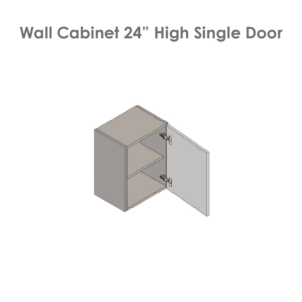 24" x 24" Wall Cabinet-Single Door-Grey