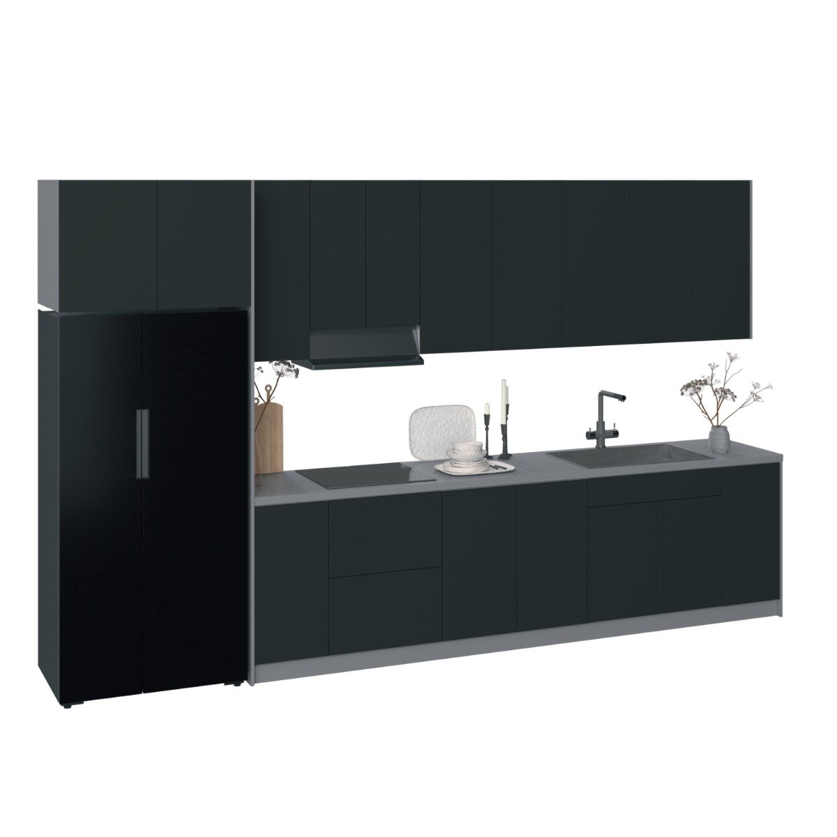 Kitchen Timeless Collection Black Color Base Size 13Ft Wide
