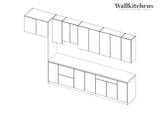 Kitchen Timeless Collection White Matte Color Base Size 13Ft Wide