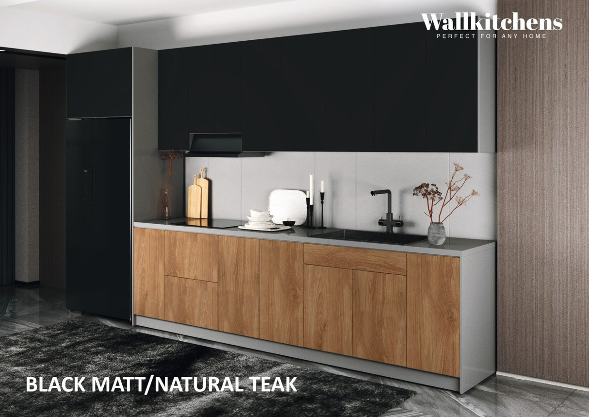 Kitchen Timeless Collection Natural Teak & Black Color Base Size 13Ft Wide