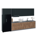Kitchen Timeless Collection Natural Teak & Black Color Base Size 13Ft Wide