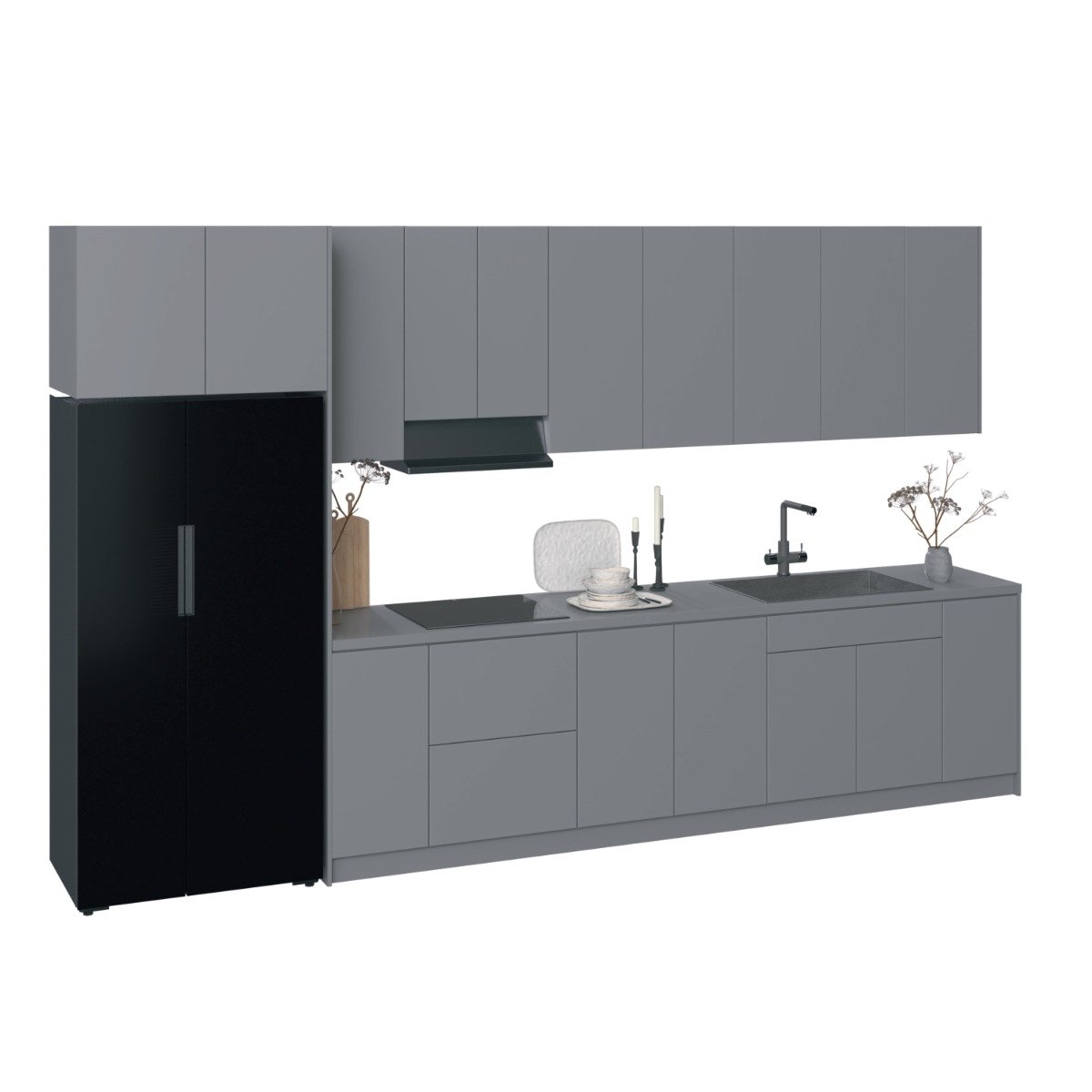 Kitchen Timeless Collection Gray Color Base Size 13Ft Wide