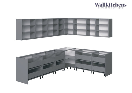 Kitchen Culinary Collection Natural Teak & Black Color Base Size 10Ft Wide