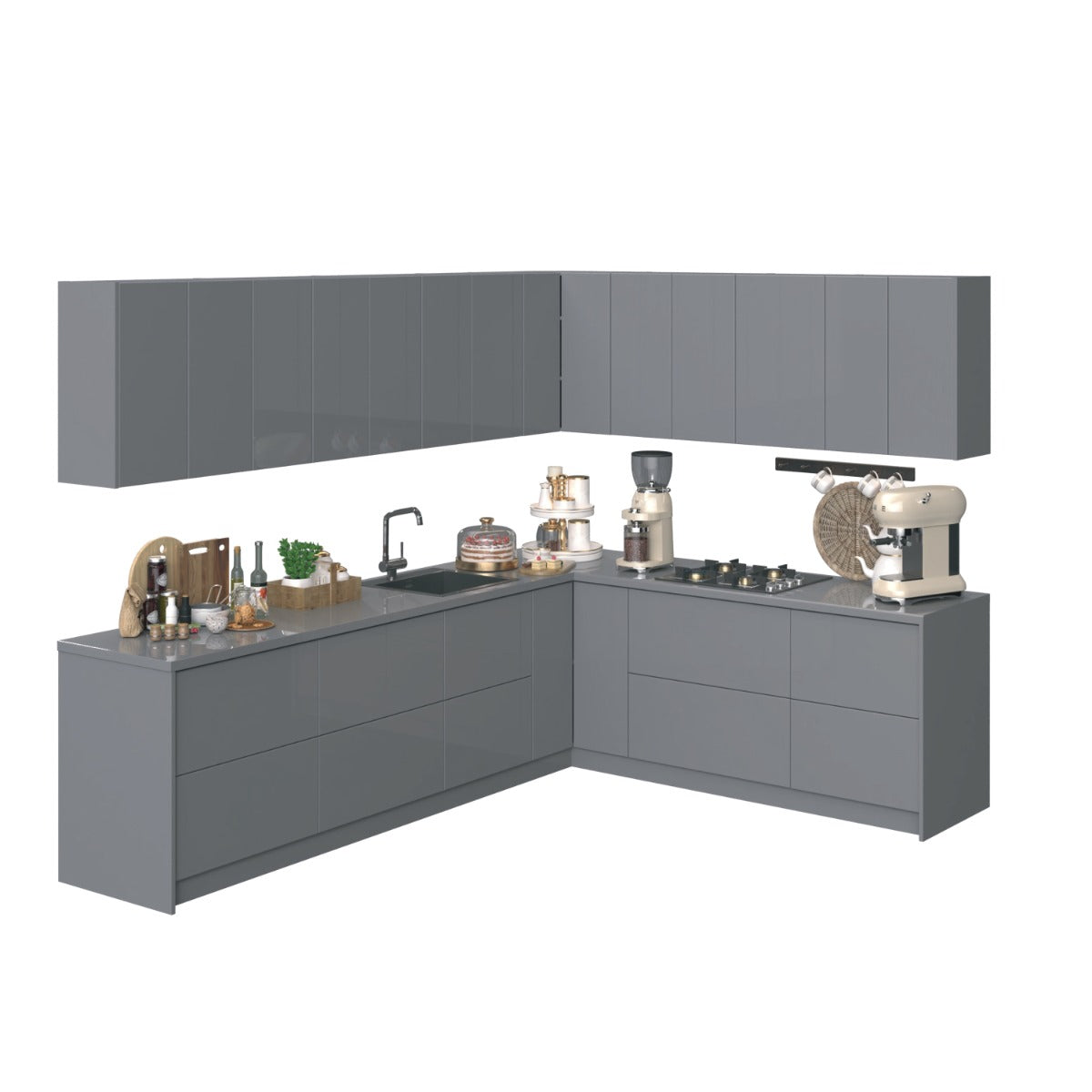 Kitchen Culinary Collection Gray Color Base Size 10Ft Wide
