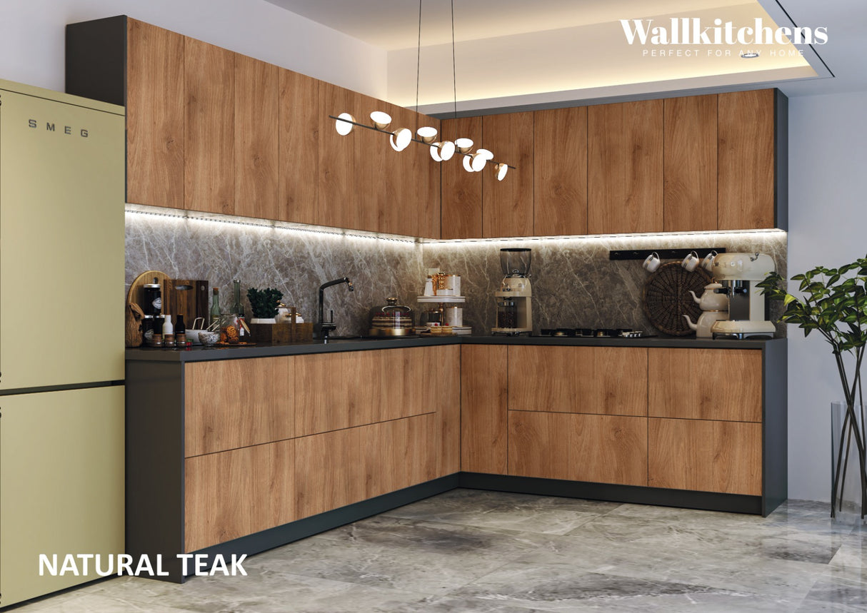 Kitchen Culinary Collection Natural Teak Color Base Size 10Ft Wide