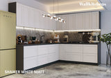 Kitchen Culinary Collection White Matte Color Base Size 10Ft Wide