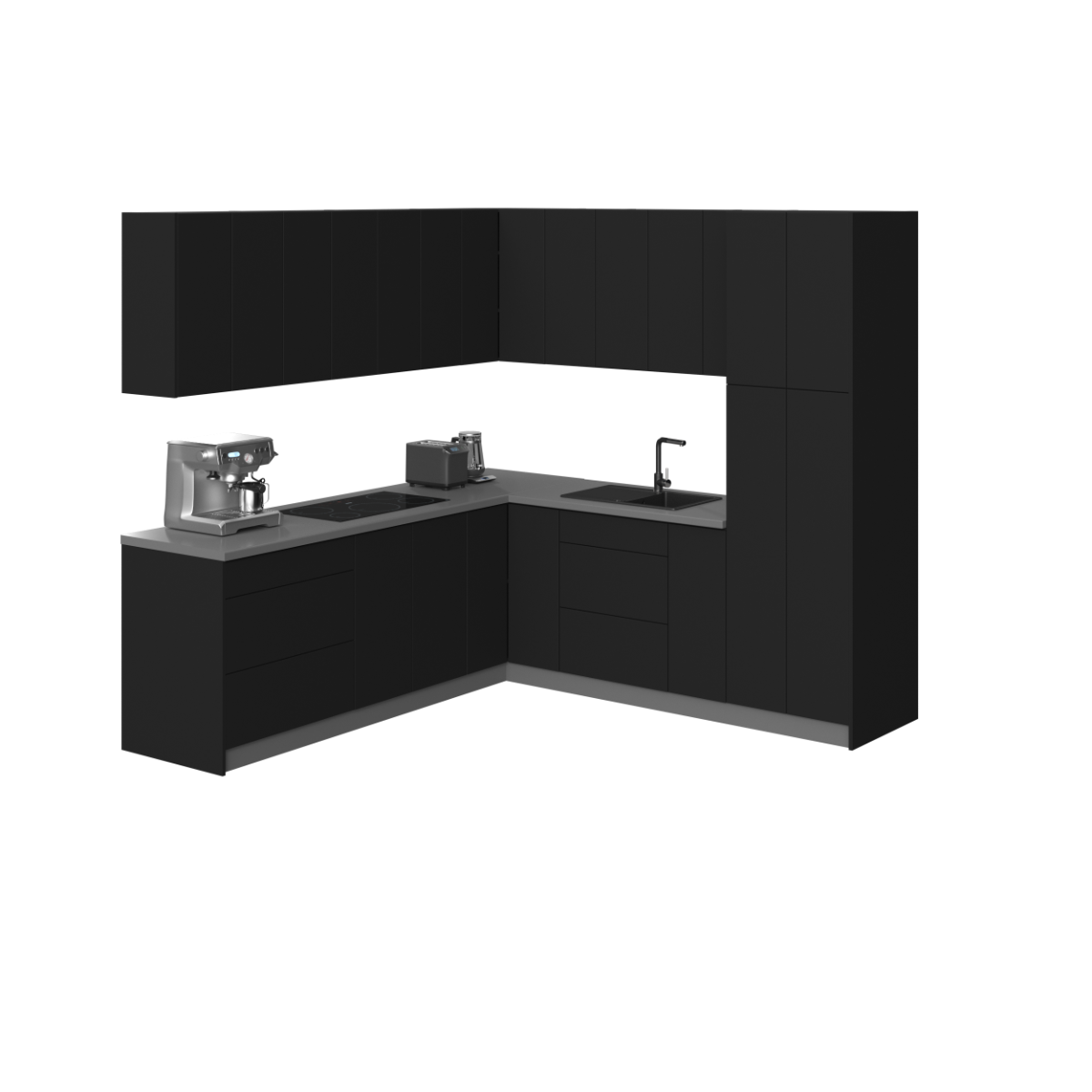 Kitchen Urban Collection Black Color Base Size 8x8Ft Wide
