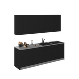 Kitchen Fusion Collection Black Color Base Size 8.5Ft Wide
