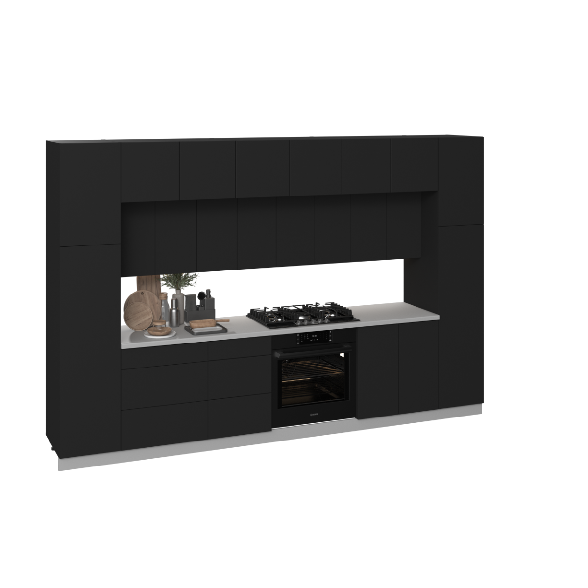 Kitchen Luxe Collection Black Color Base Size 12Ft Wide