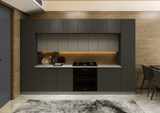 Kitchen Luxe Collection Gray & Black Color Base Size 12Ft Wide