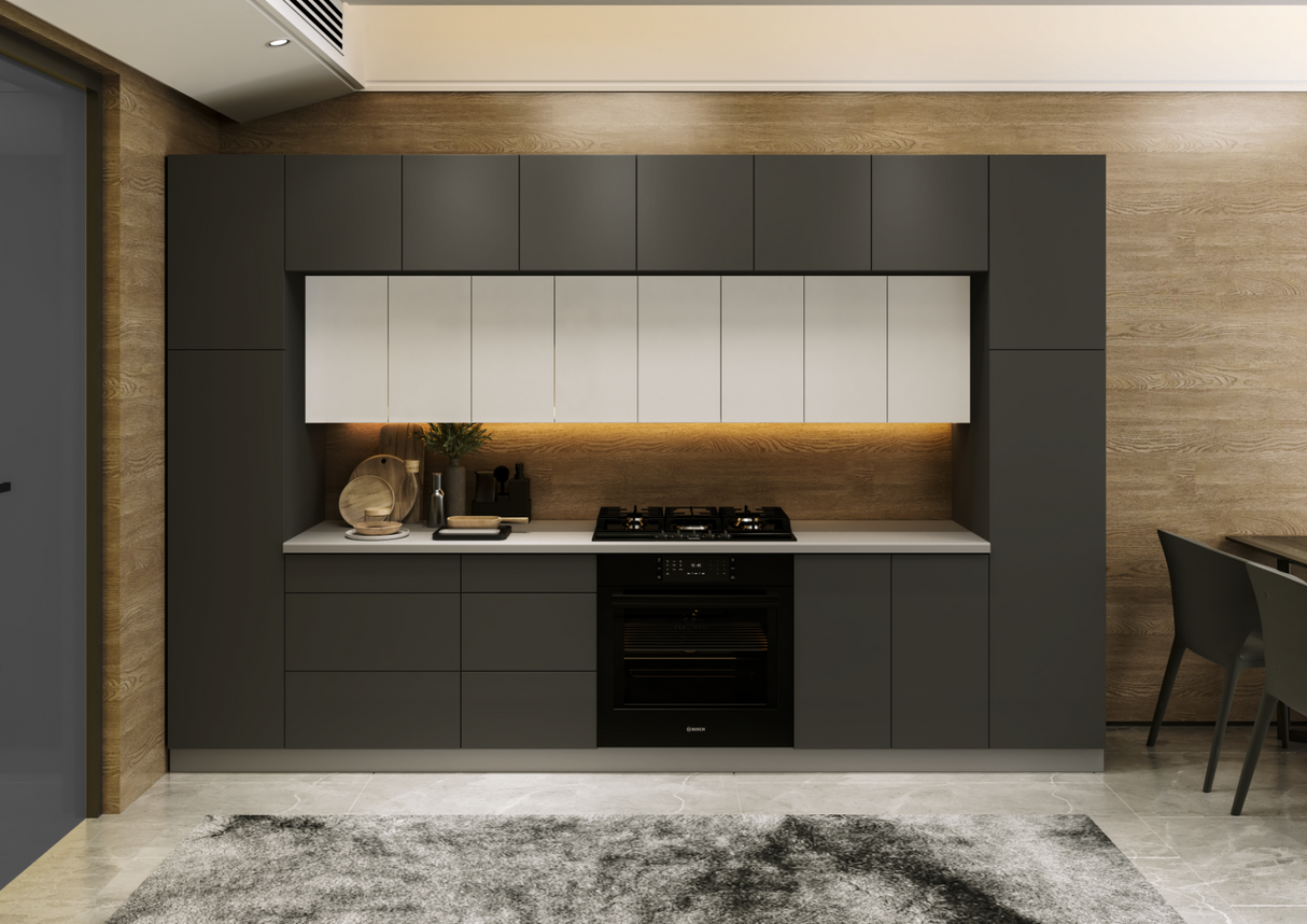 Kitchen Luxe Collection Black & White Color Base Size 12Ft Wide