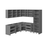 Kitchen Urban Collection Natural Teak & Gray Color Base Size 8x8Ft Wide
