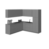 Kitchen Urban Collection Gray Color Base Size 8x8Ft Wide