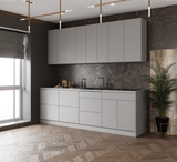 Kitchen Fusion Collection Gray Color Base Size 8.5Ft Wide