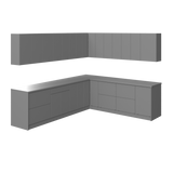 Kitchen Modern Collection Gray Color Base Size 10x8,5Ft Wide