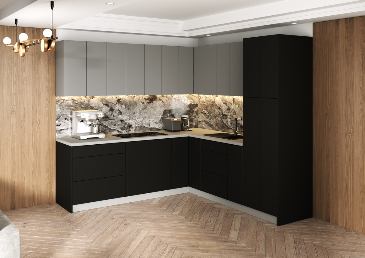 Kitchen Urban Collection Black & Gray Color Base Size 8x8Ft Wide