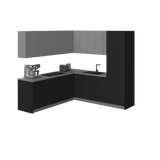 Kitchen Urban Collection Black & Gray Color Base Size 8x8Ft Wide