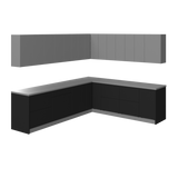 Kitchen Modern Collection Black & Gray Color Base Size 10x8,5Ft Wide