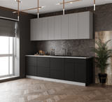 Kitchen Fusion Collection Black & Gray Color Base Size 8.5Ft Wide