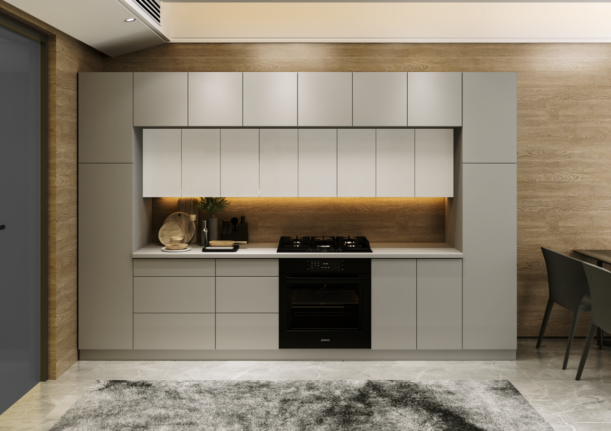 Kitchen Luxe Collection Gray & White Color Base Size 12Ft Wide