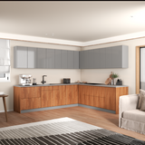 Kitchen Modern Collection Natural Teak & Gray Color Base Size 10x8,5Ft Wide