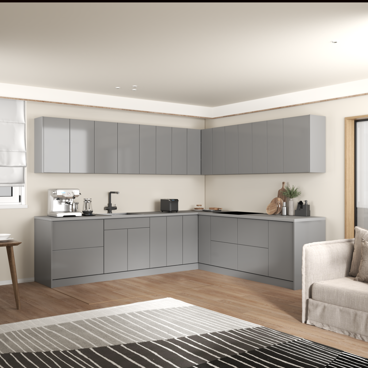 Kitchen Modern Collection Gray Color Base Size 10x8,5Ft Wide