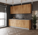 Kitchen Fusion Collection Natural Teak Color Base Size 8.5Ft Wide