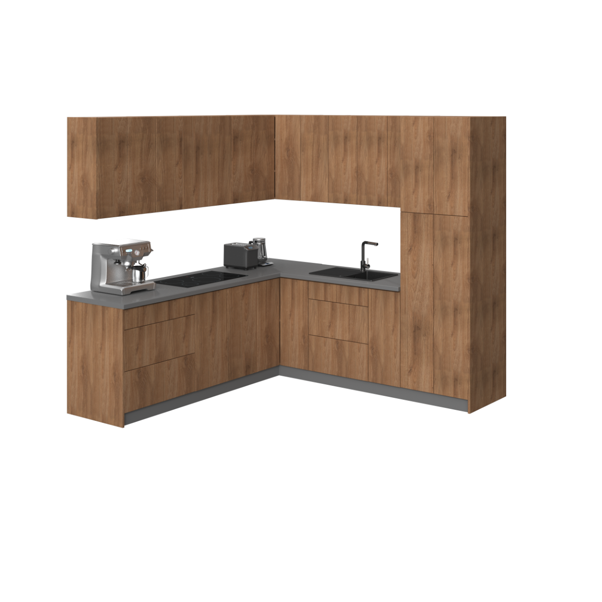 Kitchen Urban Collection Natural Teak Color Base Size 8x8Ft Wide