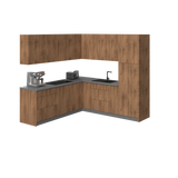 Kitchen Urban Collection Natural Teak Color Base Size 8x8Ft Wide