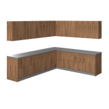 Kitchen Modern Collection Natural Teak Color Base Size 10x8,5Ft Wide
