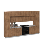 Kitchen Luxe Collection Natural Teak Color Base Size 12Ft Wide