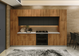 Kitchen Luxe Collection Natural Teak & Black Color Base Size 12Ft Wide