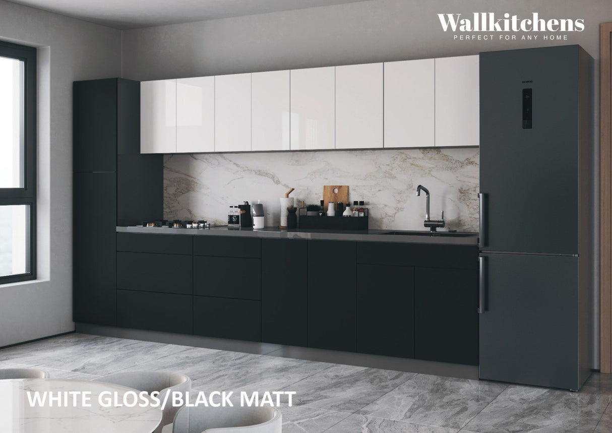 Kitchen Elegant Collection Black & White Gloss Color Base Size 11Ft Wide