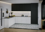 Kitchen Harmony Collection Black & White Gloss Color Base Size 8x10Ft Wide