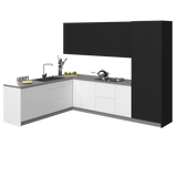 Kitchen Harmony Collection Black & White Gloss Color Base Size 8x10Ft Wide