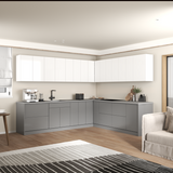 Kitchen Modern Collection Gray & White Gloss Color Base Size 10x8,5Ft Wide