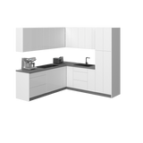 Kitchen Urban Collection White Gloss Color Base Size 8x8Ft Wide