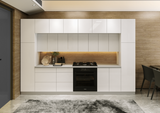 Kitchen Luxe Collection White Gloss Color Base Size 12Ft Wide