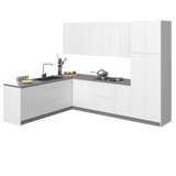 Kitchen Harmony Collection White Gloss Color Base Size 8x10Ft Wide
