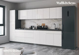Kitchen Elegant Collection White Gloss Color Base Size 11Ft Wide