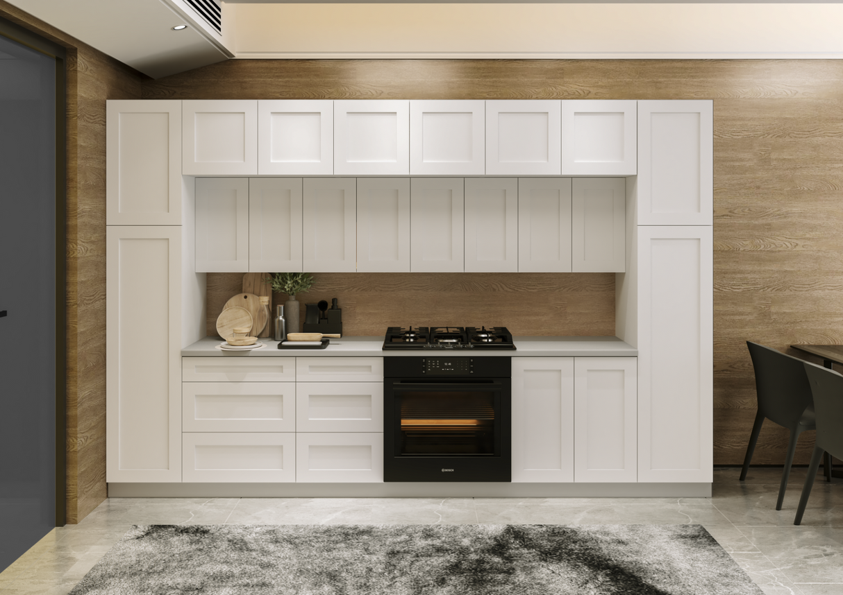Kitchen Luxe Collection White Matte Color Base Size 12Ft Wide